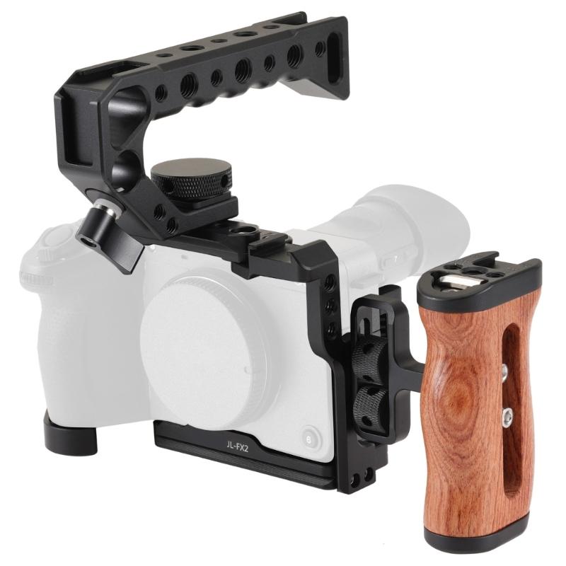 Rotating Top Handle Camera Cage Featuring 360 Degree Rotating for Unobstructed EVF Access During Handheld Use