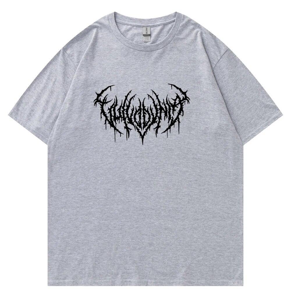 Hip Hop Gothic Street Punk Unisex T-shirts Korean Black Oversized Tshirt Toppar Harajuku Grafisk Tshirt WoUnisex Unisex Tops Tee