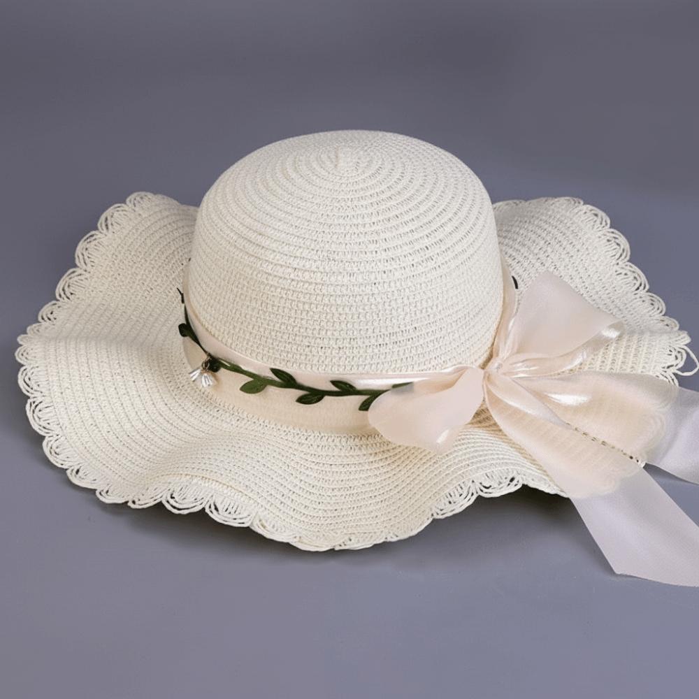 Wide Brim Bow Straw Hat Boho Sun Protection Cap Comfortable To Wear Women's Sun Hat  Beach