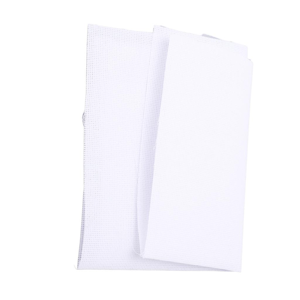 Crossing Stitch Mesh Cloth 14CT 30x45cm White Cotton Material Embroidery Supplies for Handbag Purse