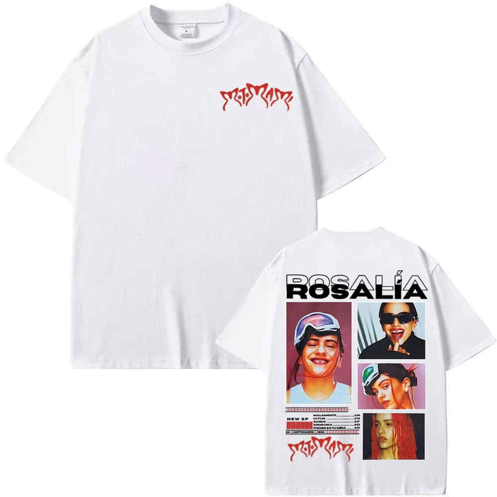 Singer Rosalia Motomami Album 2025 Cover Tee Shirt Unisex Women Clothing Hip Hop Style Street Tshirt High Quality Oversized Tshirt