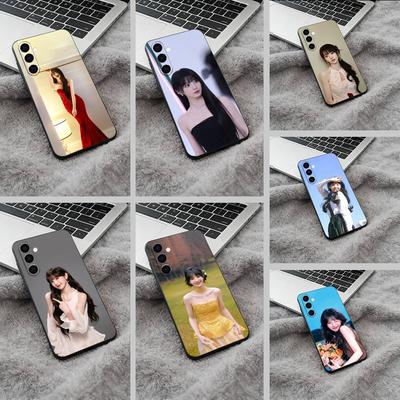 Schauspielerin Tian Xiwei Schwarze Weiche Silikon-Handyhülle für Samsung Galaxy A73, A71, A72, A70, A53, A52, A51