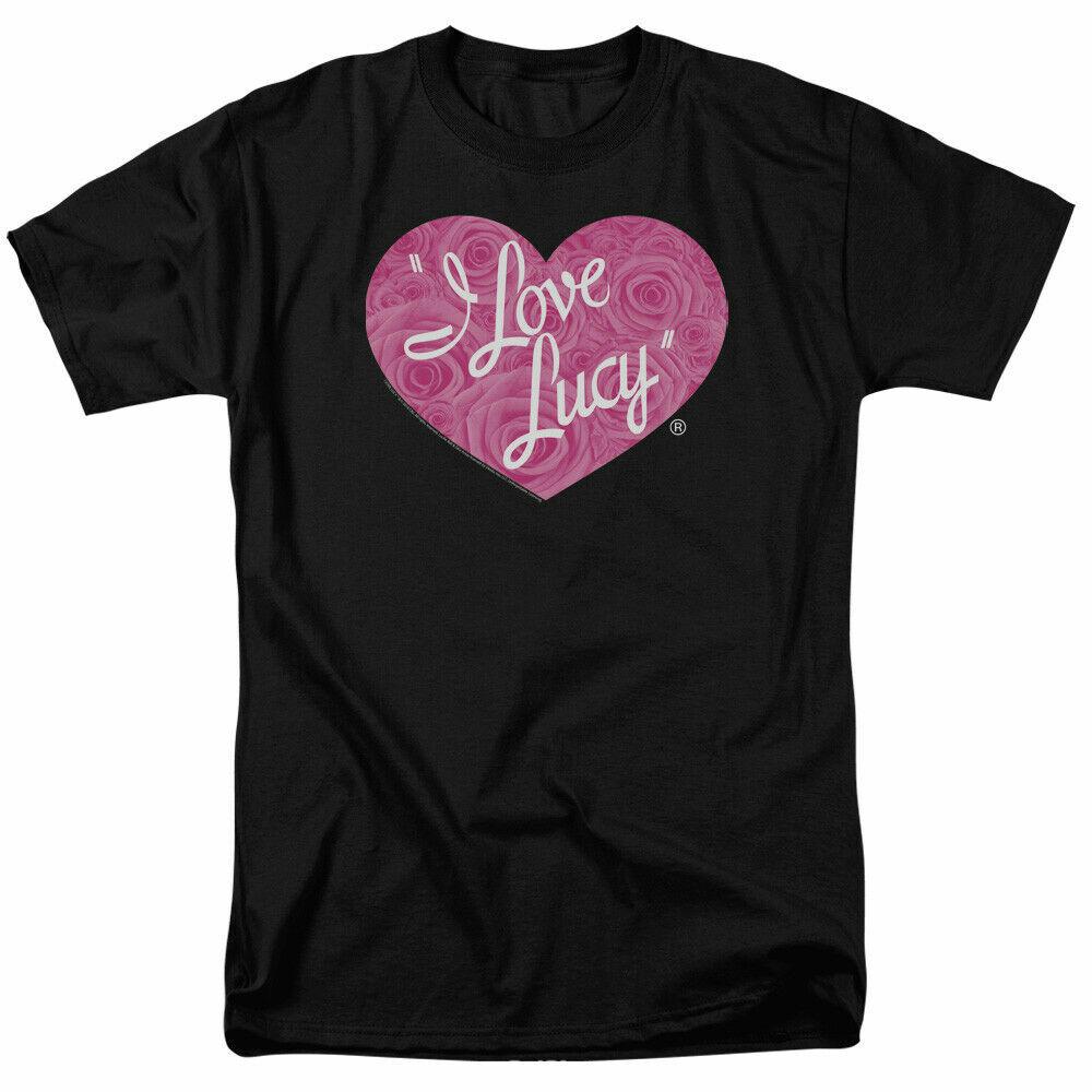 I Love Lucy Floral Logo T Shirt Licensed Funny TV Show Tee Black M