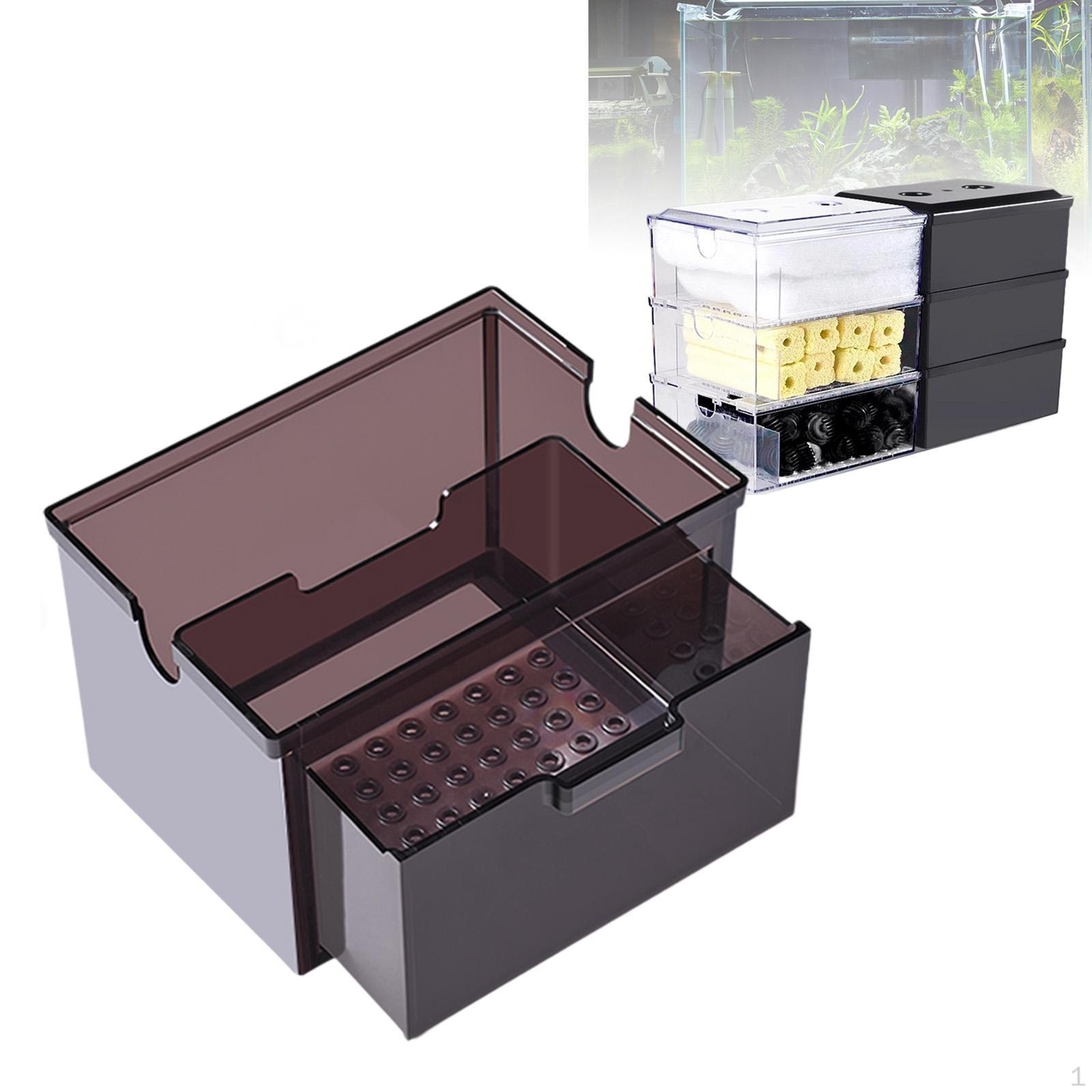 

Aquarium Drawer Box Drip Tray Easy Installation Tank Accessory коричневий