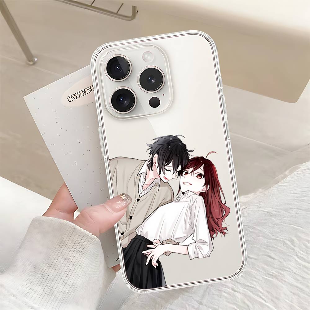 Cute Anime Horimiya Phone Case For IPhone 17 16 15 14 Plus 13 12 11 Pro Max Phone Back Cover Transparen