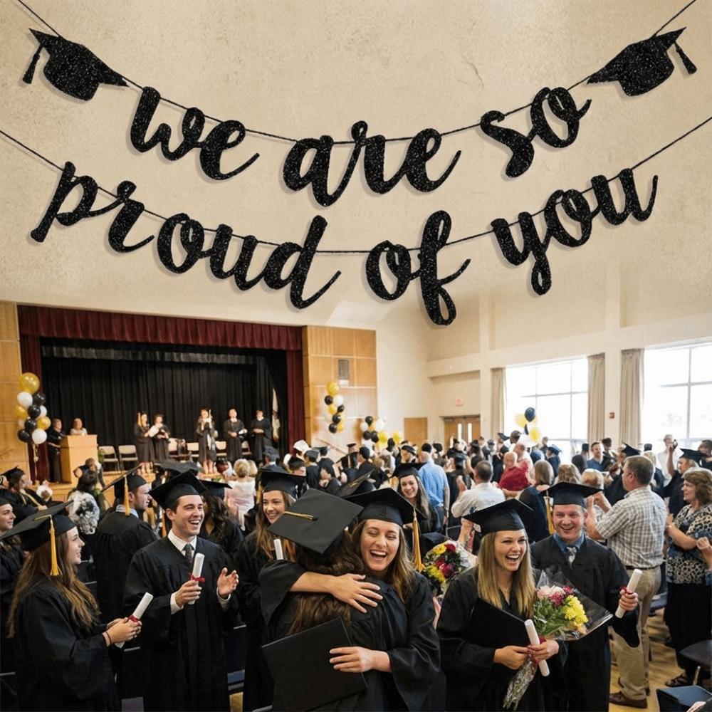 Reusable Graduation Party Banner Gold Shining Party Scene Prop  Party Decorations