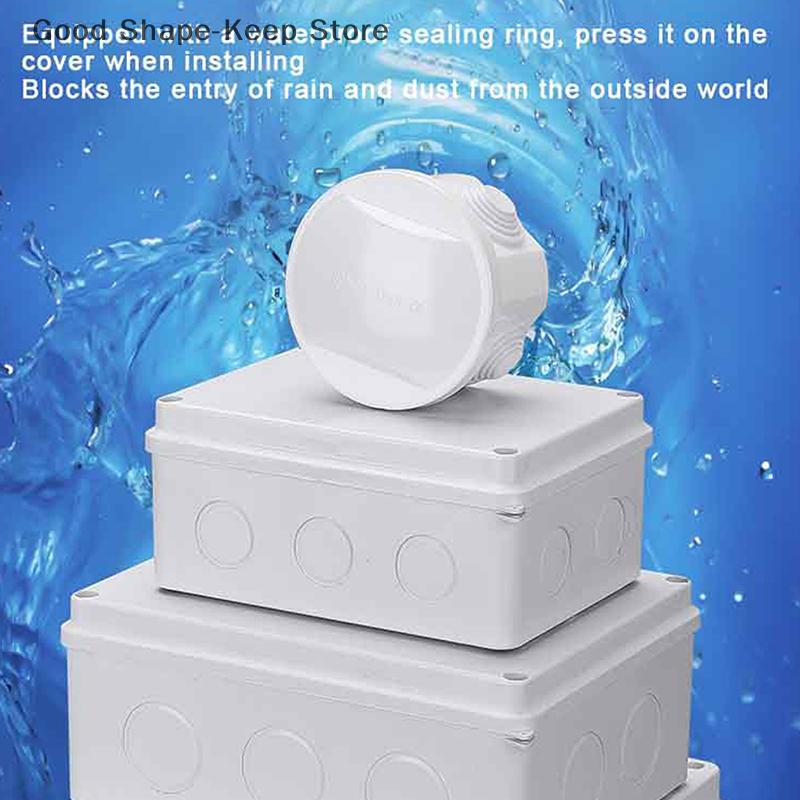ABS Electrical Junction Box IP65 Waterproof DIY Power Control Case for Indoor/Outdoor Cable Wire Connection Enclosure