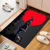 Samurai with Red Moon Print Carpet Rug for Living Room Bedroom Sofa Doormat Home Decor Non-slip Floor Mat