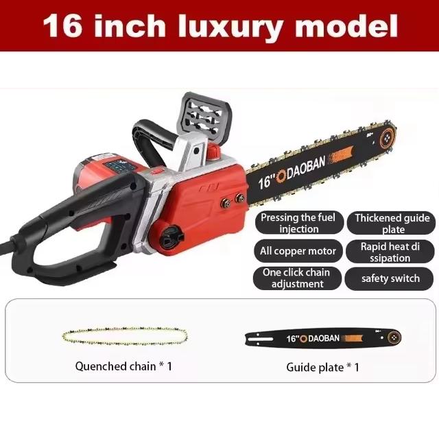 Mini Felling Saw Home Electric Chain Saw Chain Saw Tree Magic Handheld Electric Chain Saw High Power Electric Saw 16inch 12inch