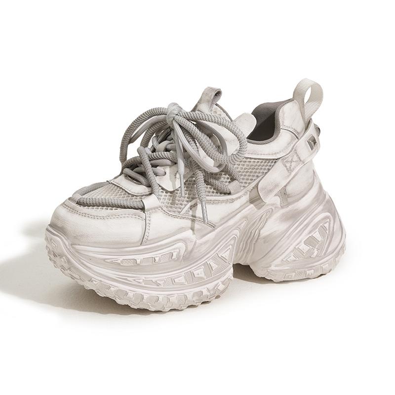 Plateau-Dad-Schuhe Damen Frühling neue Retro-Casual-Sportschuhe modische vielseitige Schuhe mit innerer Erhöhung für Damen