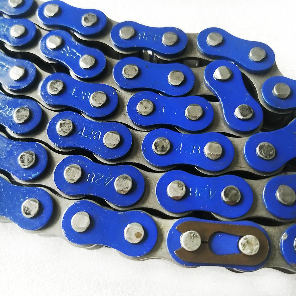 Blue Motorcycle Drive Chain 428 108 Links Transmission System Parts for Honda Kawasaki Yamaha 125Cc~250Cc Ssr Ycf Street Bike Quad Scooter Atv Dirt