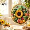 Handmade Wall Decor DIY Pearl Painting Kit for Adults Beginners, 3D Wreath Art Craft Set with Three Dimensional Frame, Decorative Seasonal Hanging