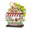 City Iandscape Building Block Scene Cafe Flower Shop Retail Building Block Model Ornament Toy Gift