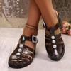 Fashion Pearl Decoration Jelly Shoes Women 2025 Summer Medium Heels Gladiator Shoes Women Soft Cloud Non Slip Outdoor Waterproof Sandals