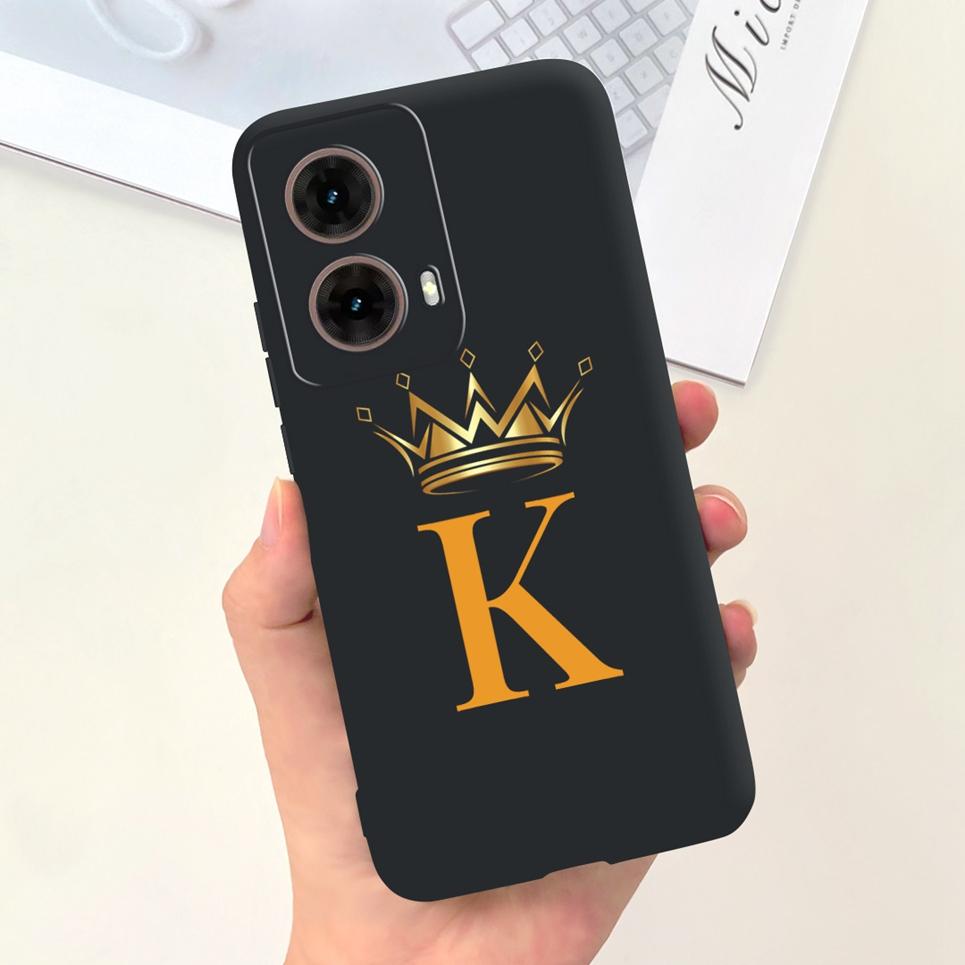 For Motorola Moto G85 G55 Phone Case Nickname Letters Slim Sofu Touch Back Cover Black Silicone Bumper Shell Motorola G55 G85