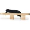 [KYOETSU] Geta (Japanese clogs) - Two-toothed, black thong, paulownia wood base, men's (26.0cm, natural wood)