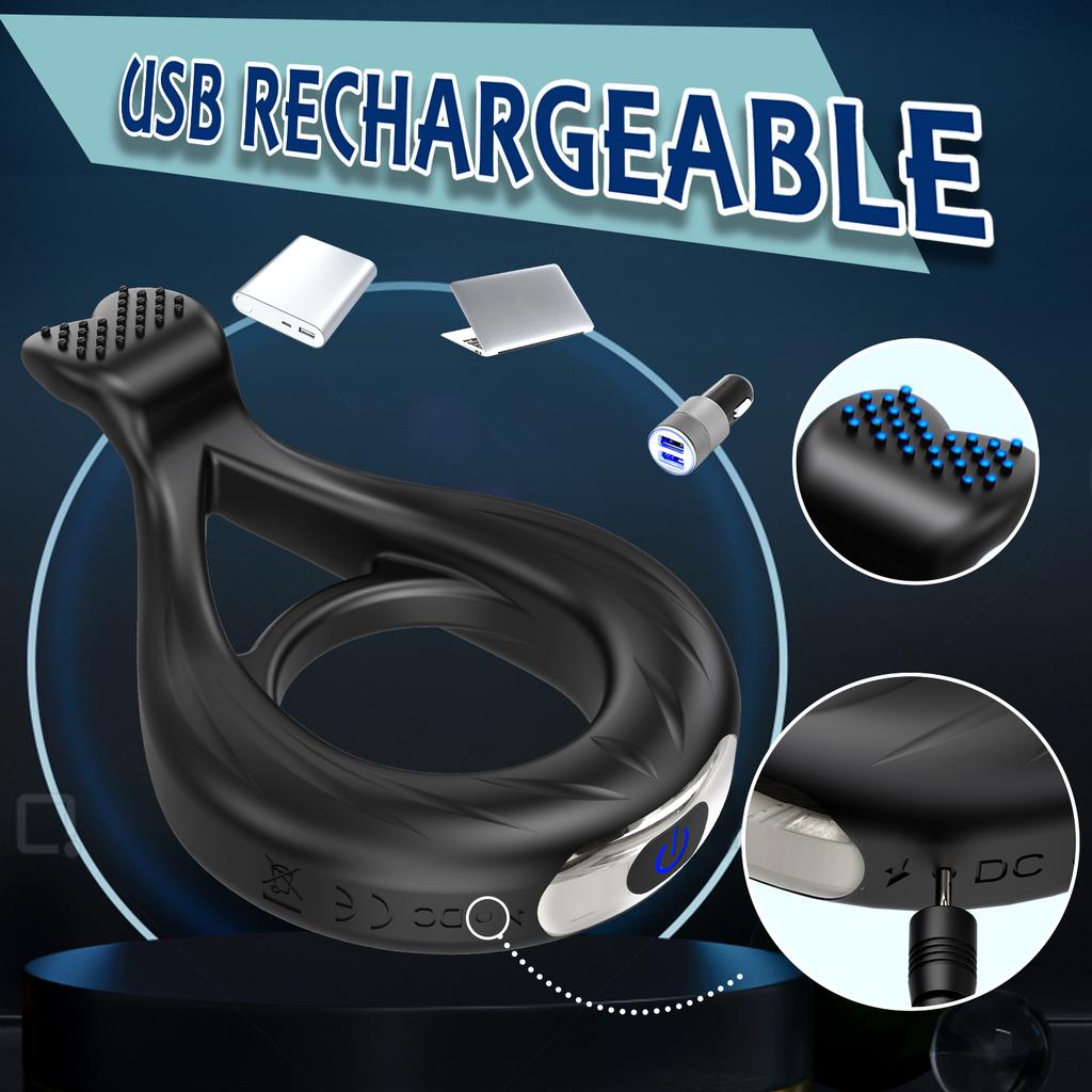 Vibrator Penis Ring for Men Delay Ejaculation Cock Ring Penis Vibrating Penis Trainer Glans Massager Adult Male Sex Toys