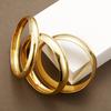 3 Stuks/Set Klassieke Gouden Kleur Brede Armbanden voor Vrouwen Overdreven Zwaar Metaal Grote Armband Luxe Bruiloft Sieraden Accessoires 2025