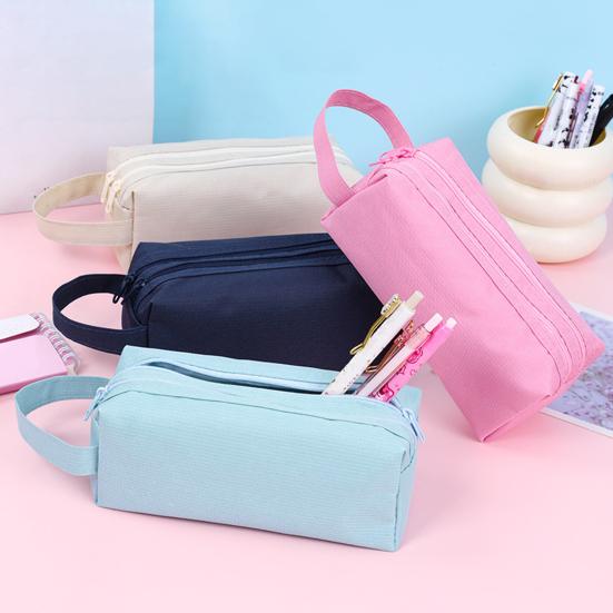 DYS Pencil Case, with Easy Grip Handle Design, Large Capacity Pen Durable Oxford Pouch, for Kids Art School Supplies Stationery