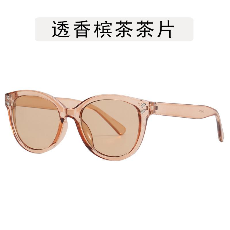 Korean Style Woman Glasses Rivets Decoration Round Shape Men Glasses Frame Vintage Blue Light Blocking Computer Glass