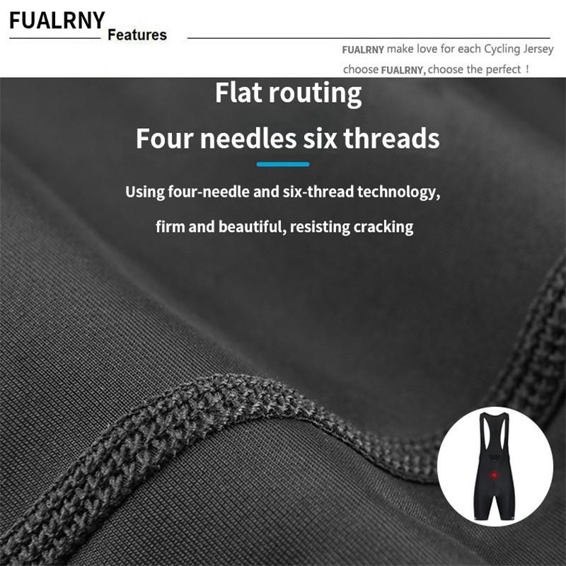 Mens Cycling Shorts With Elastic Waistband Bib Straps Breathable Quick-Dry Performance Bike Pants