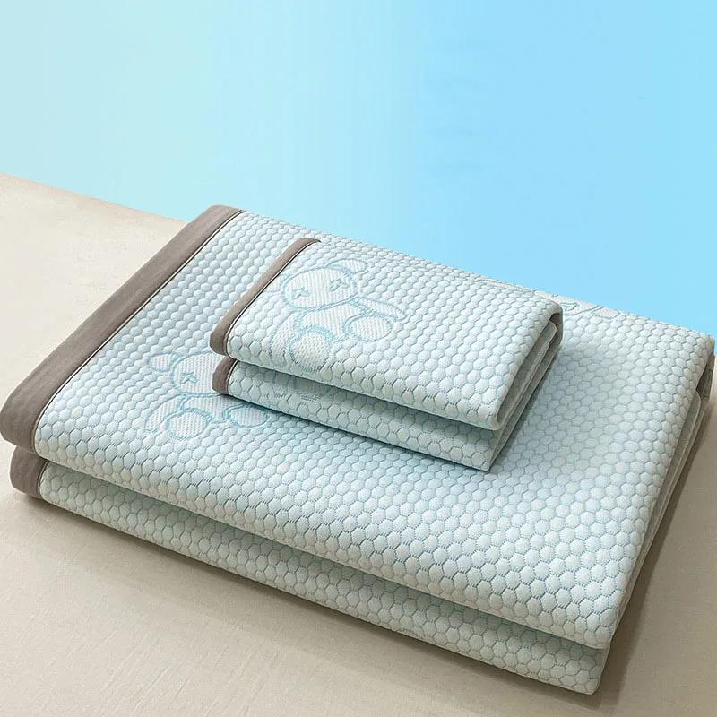 2026 Summer High-quality Ice Bean Summer Mat for Bed Air-Permeable Sleeping Naked Cooling Mat Cool Down Coolness Bed Mat Cold