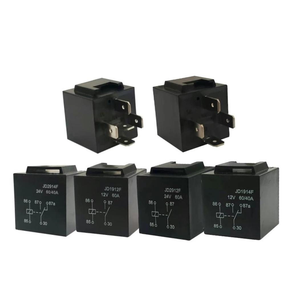 SIYUEYISHI 1pc 4 5 Pin 40A/60A Waterproof Car Relay Car Relay DC /24V Relay for Air Conditioner (4p 24V 60A)