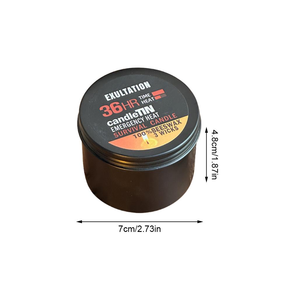 1/2/3pcs Emergency Candle 36 Hour 3 Wick Long Lasting Beeswax Survival Candle with Aroma for Home Camping Fishing