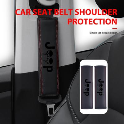 1/2PCS Car Seat Belt Shoulder Cover Comfort Safety Protect Pad Accessories For Jeep Compass Renegade Cherokee Wrangler JKG
