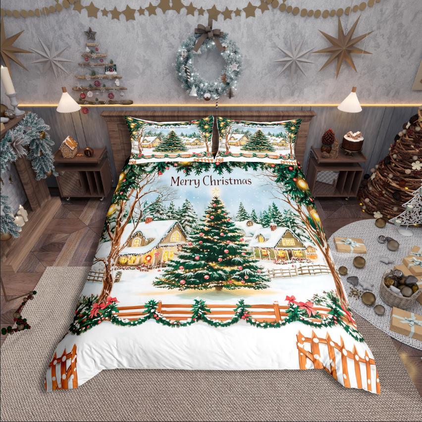 Comforter Homewish Merry Christmas Festival Xmas For Kids Bedding Sethappy New Year Decor