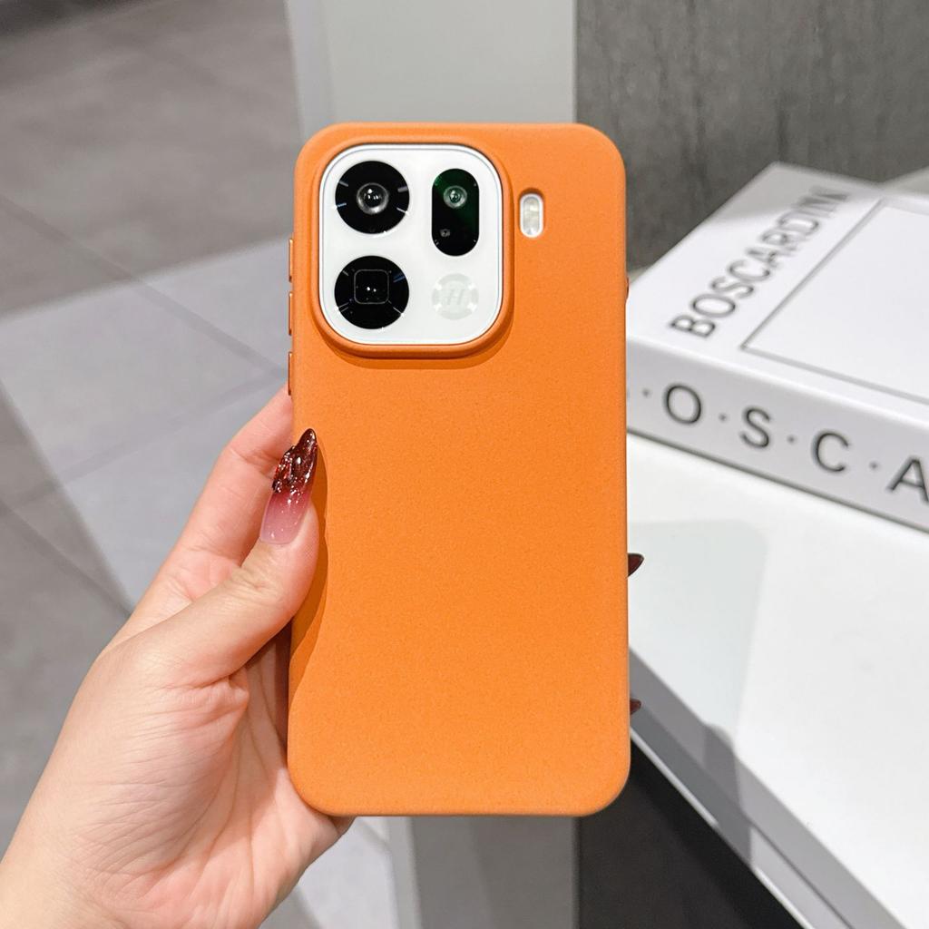 Applicable to OPPOFindX9ultra skin-sensitive rock sand mobile phone case X9Pro magnetic suction rotating bracket contrasting color protective cover