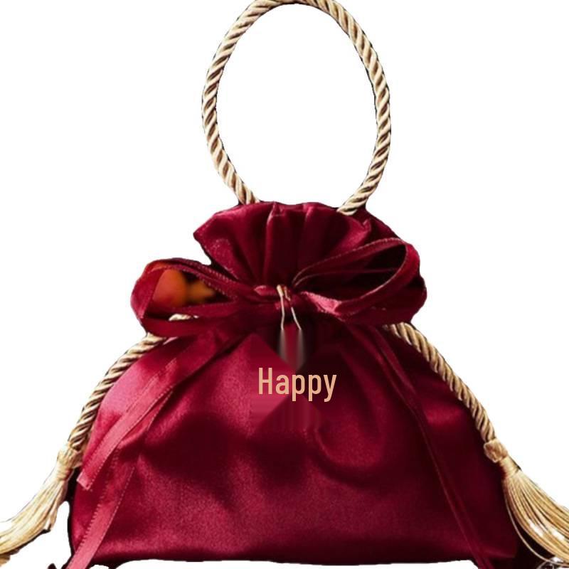 Hochzeits-Bonbon-Geschenkboxen aus Seidensatin