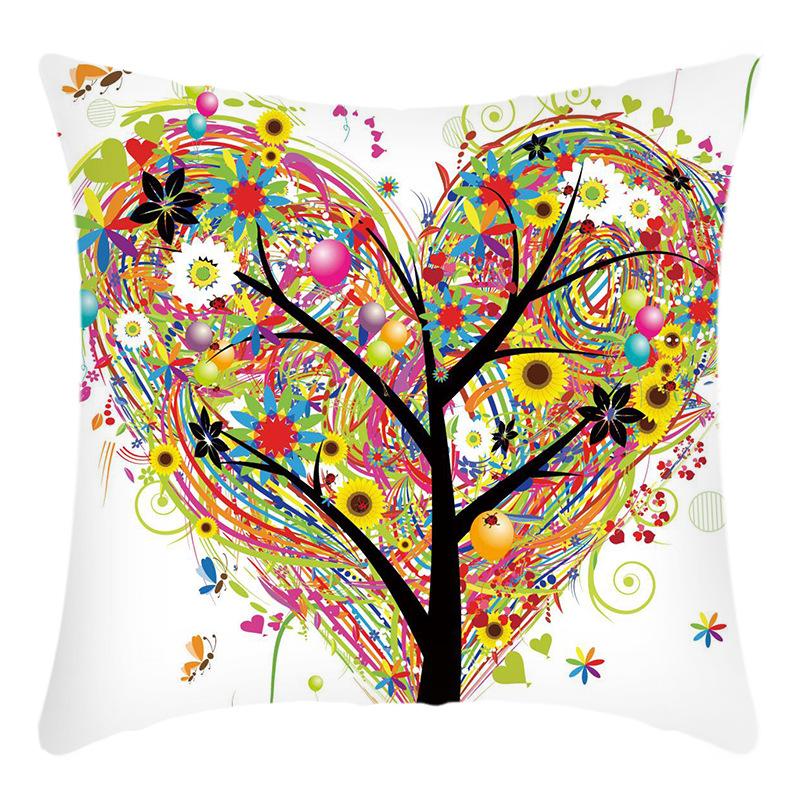 New Pillowcase Art Abstract Print Pillowcase Tree Print Pillow Home Sofa