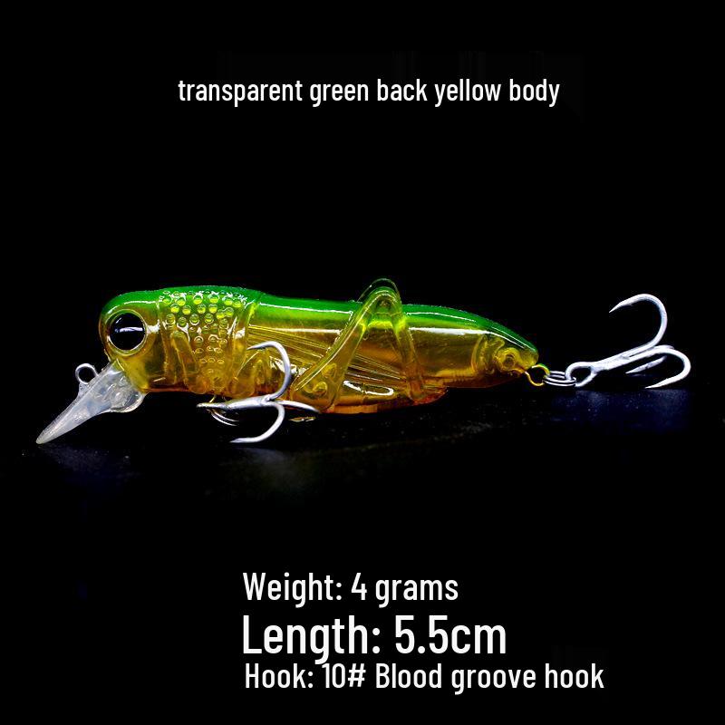 Grasshopper Surface Lure: 3g-9g Bionic Insect Bait for Carp, Silver Carp, Mandarin Fish, and Culter.