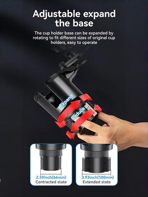 360 Degree Rotation Magnetic Cell Phone Stand Car Cup Holder Expander with Phone Mount Drink Cup Holder Adapter Phone Stand Tool