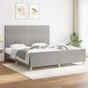 VidaXL Bettgestell ohne Matratze Hellgrau 180x200 cm Stoff