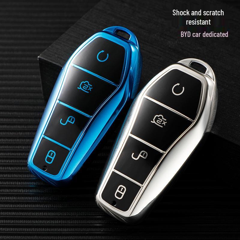 BYD Key Case for 22 Qin Plus DMi, EV/e2/d1, Dolphin, e3, Yuan Pro - Full Coverage Shell