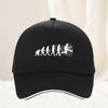 Guitar Evolution Musician Jumps Rock Electric Bass Player Graphic Hat Outdoor Unisex Adjustable Sports Casual Baseball Cap