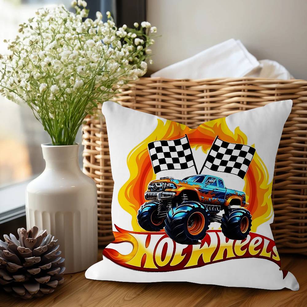 Hot Wheels Pillow Gift Home Office Decoration Bedroom Sofa Car Cushion Cover Case 45x45