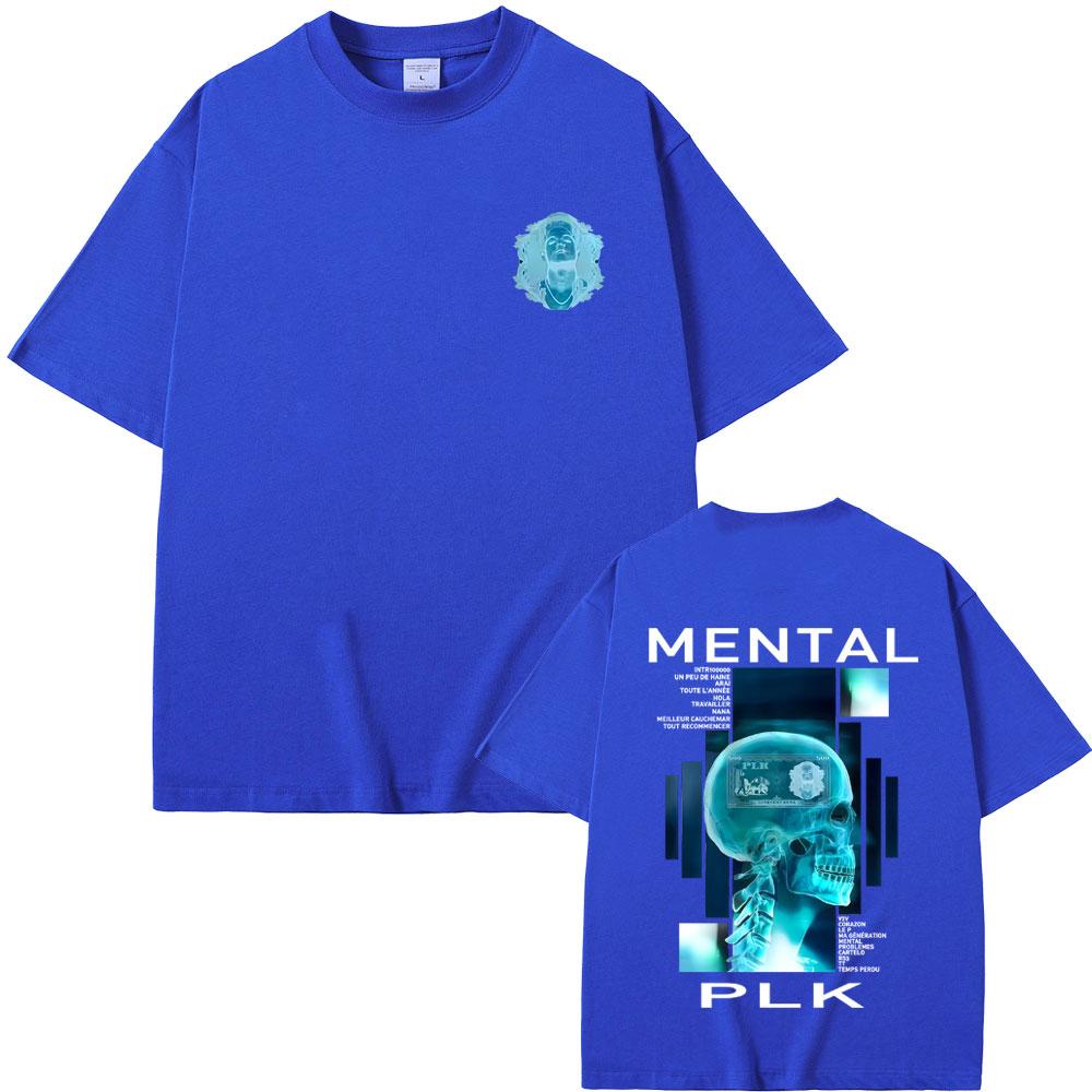 Rapper Plk Mental Album Grafik T-Shirt Herren Damen Hip Hop Mode Popmusik T-Shirts Herren Vintage Übergroße T-Shirts Streetwear