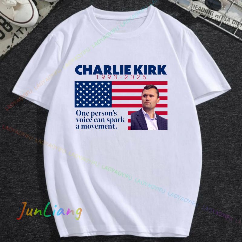 Charlie Kirk Freedom Shirt Human Rights Funny Political Protest Tshirt Classics Shortsleeve Tops Unisex Streetwear Tshirts