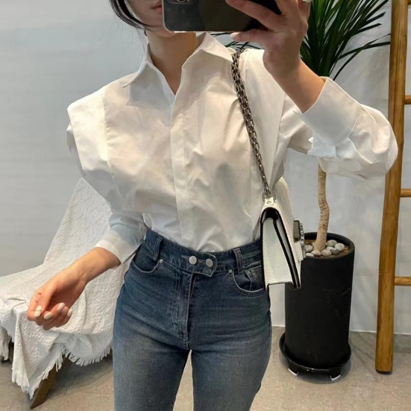 Fashion Long Sleeve Loose Blouses Street Office Elegant Tops Shirt OL Women's Shirt Autumn 2025 New Chic Women Blouses and Tops Shirts 2952