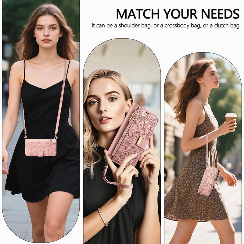 Leather Case with Card Holder for IPhone 18 17 15 16 13 14 12 11 Pro Max 17E 16E Casing Full Protection Girl Wallet Phone Covers