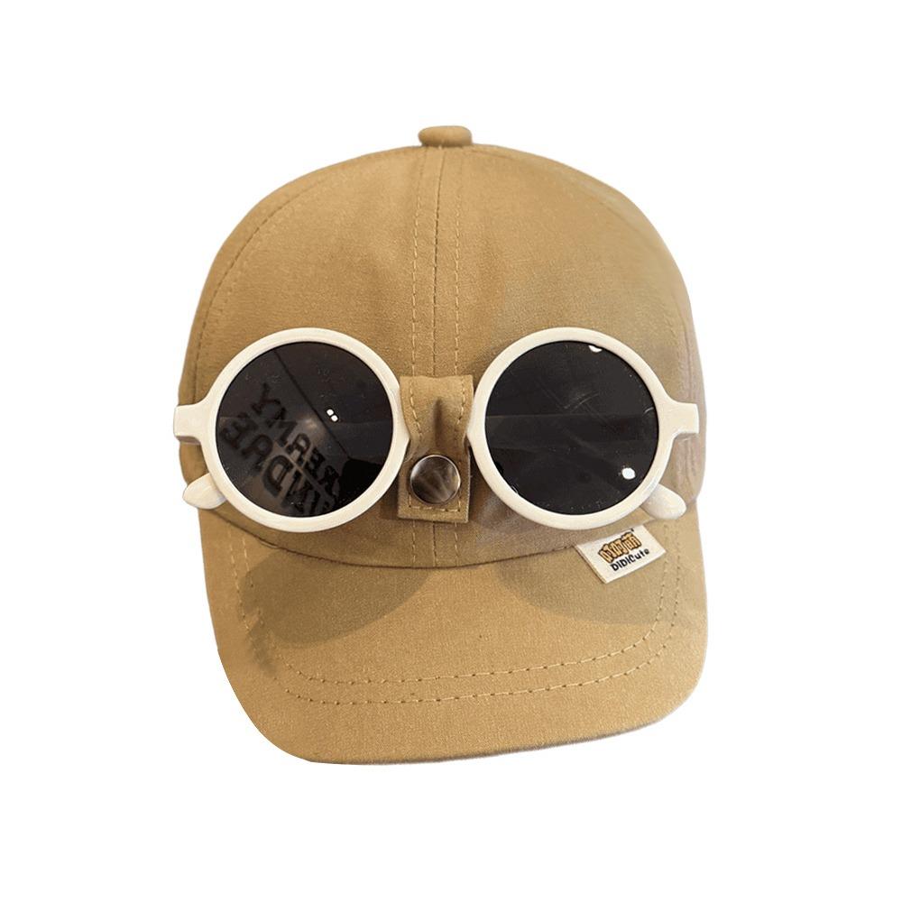Sunshade Kids Children Sun Visor Hats Sunscreen Hip Hop Hat With Sunglasse Spring Summer Autumn