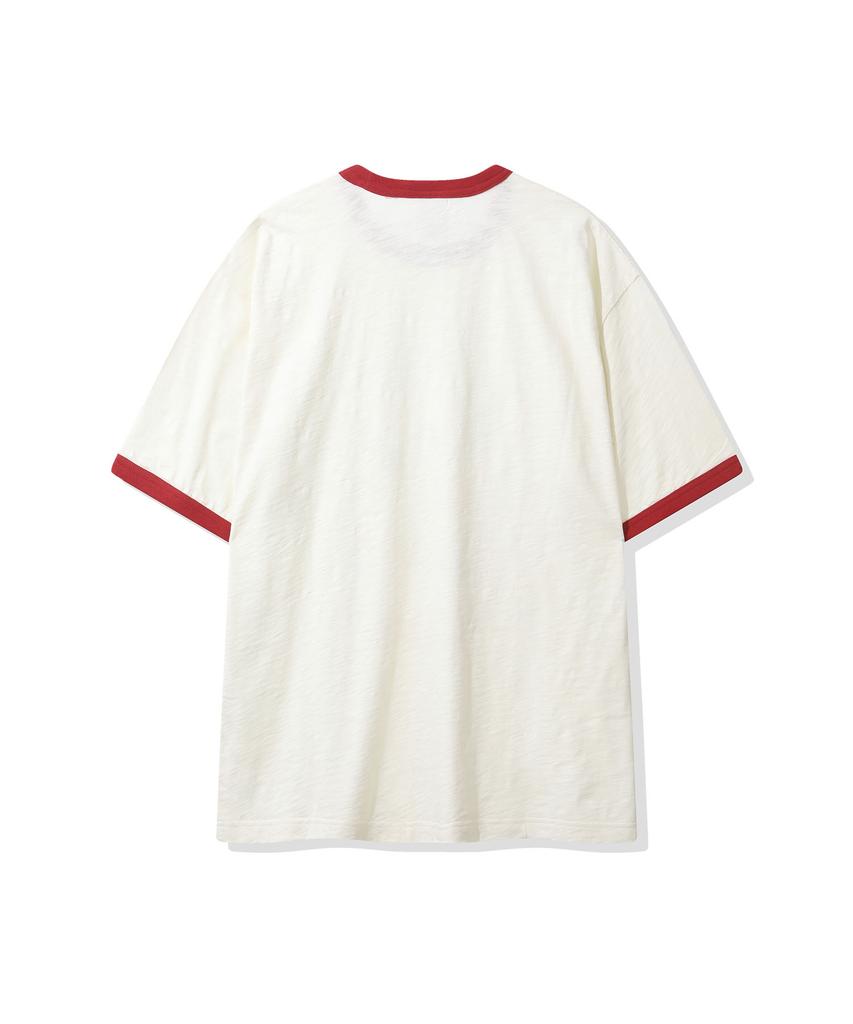 CGP Turtle And Cat Ringer Short Sleeve T-Shirt - Cream
