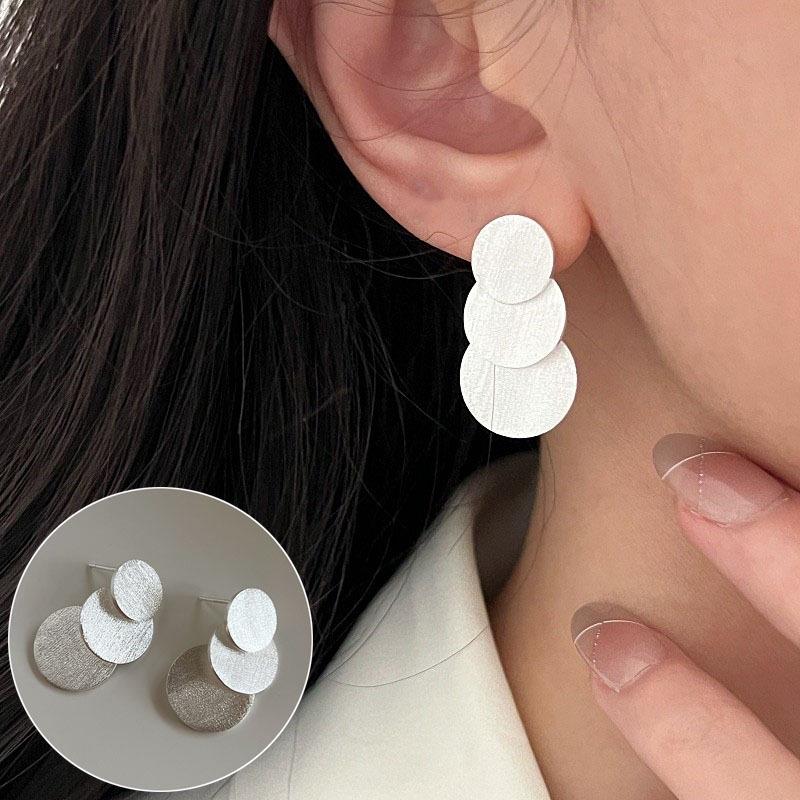 Geometrische Minimalistische Retro Damen Runde Kugel Ohrklemmen - Trendige Nischendesign Ohrringe