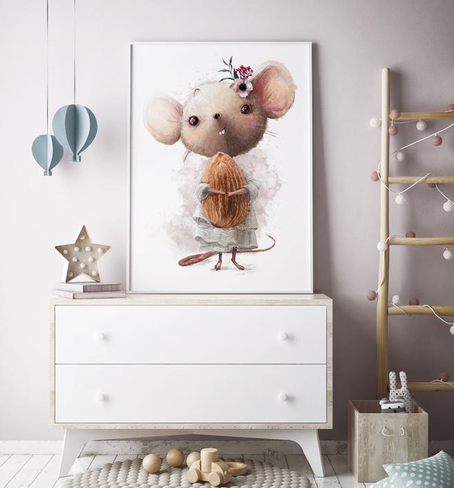 Poster für Kinder Maus Maus