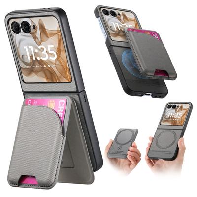For Motorola Razr 70 60 50 40 Ultra Case with Card Holder, Magnetic Detachable Stand & Wallet Cover for Moto Razr