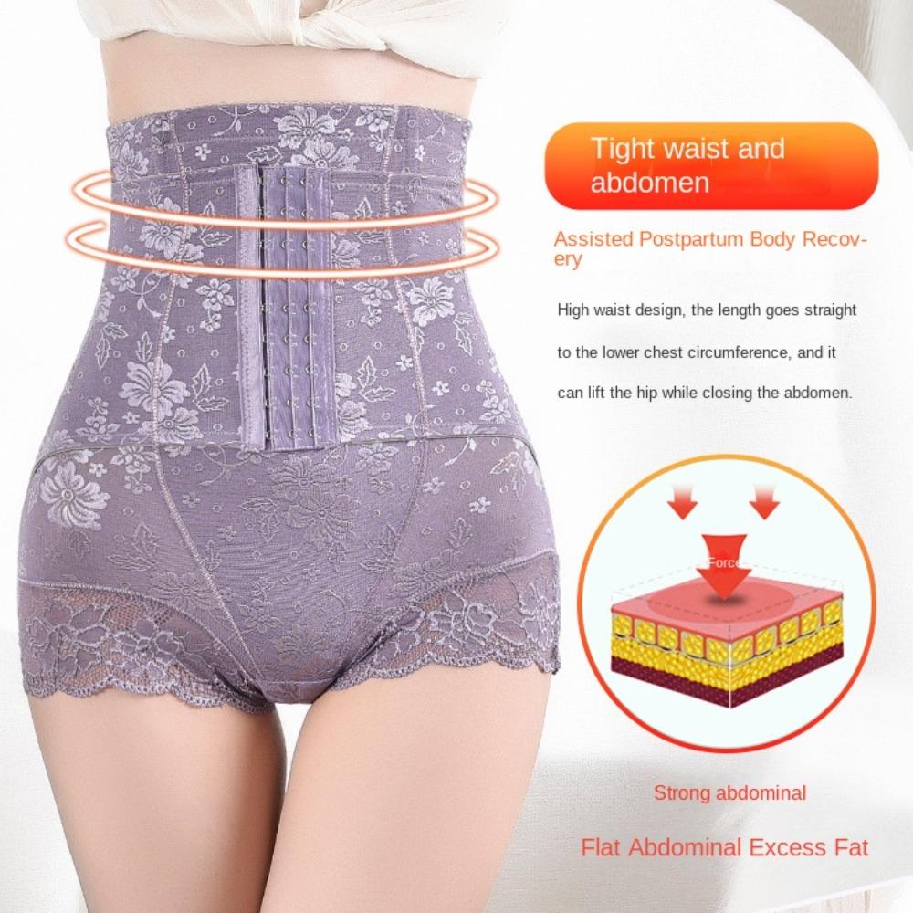 Lace Flower Butt Lifter Briefs Shapewear Slimming Buckle Shapers Postpartum Body Shapers  Daily
