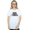 STAR WARS Womens/Ladies Logo Space Sketch Cotton Boyfriend T-Shirt